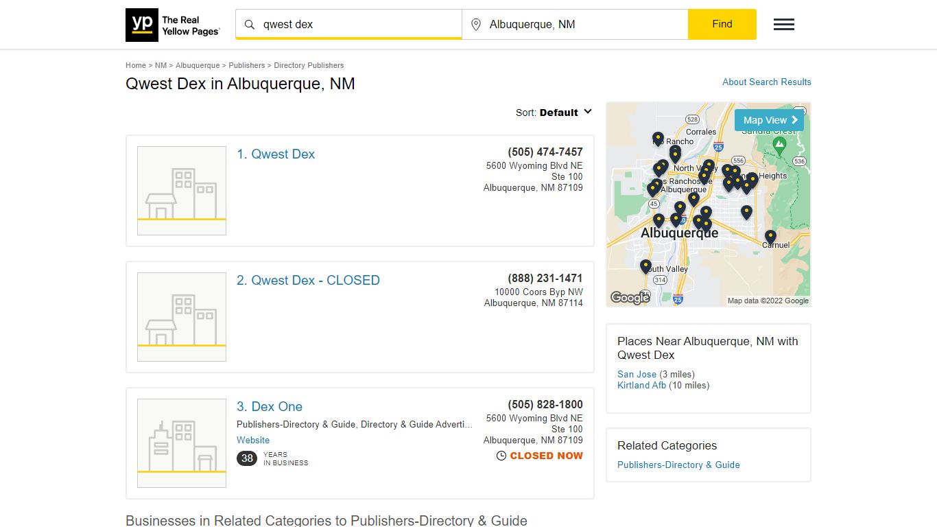 Qwest Dex in Albuquerque, NM with Reviews - YP.com - Yellow Pages